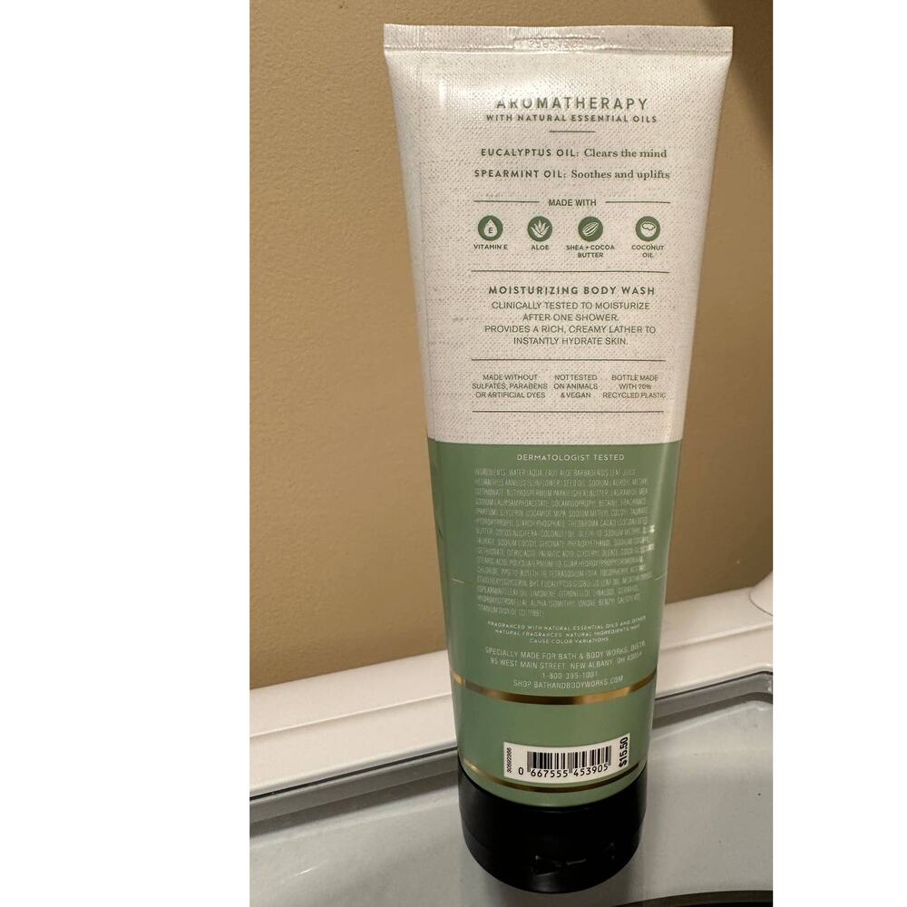 Bath & Body Works Aromatherapy Eucalyptus & Spearment Body Wash 10 oz - Picture 4 of 6